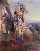 Charles M Russell Sun Worship in Montana oil painting picture wholesale